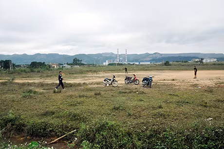 Một góc dự án đã san, gạt mặt bằng.