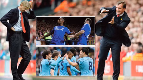HLV Wenger và Rodgers bất lực nhìn Man City và Chelsea bứt tốc mùa này