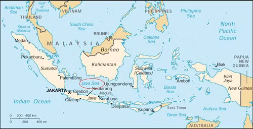  Vị trí Biển Java (vòng tròn màu đỏ). Ảnh: leanaedwards.wordpress.com