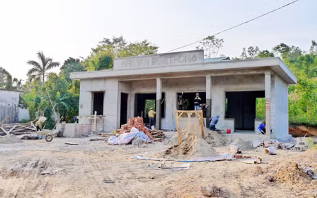 Nhà văn hoá thôn 4, xã Hạ Long đang được hoàn thiện đưa vào sử dụng trong năm nay.