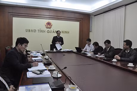 Đồng chí Đỗ Thông, Phó Chủ tịch Thường trực UBND tỉnh phát biểu kết luận tại cuộc họp