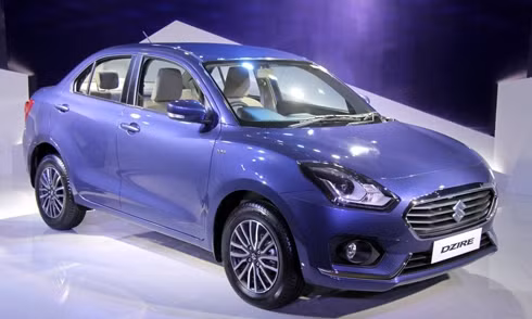 Dzire 2017, phiên bản sedan phát triển từ hatchback Swift.