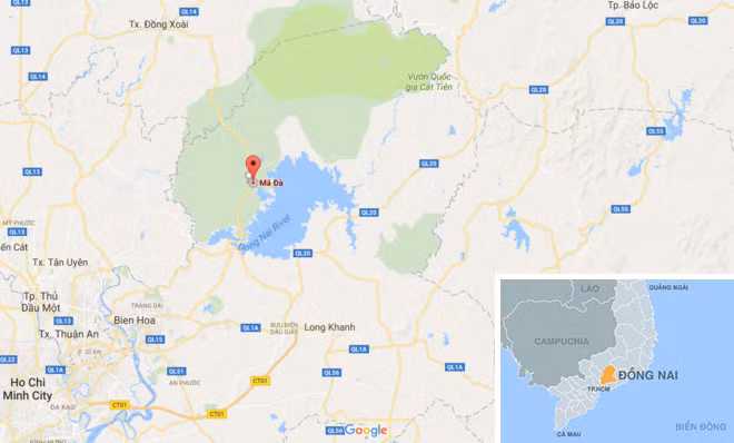 Vụ bắn bò tót xảy ra ở Khu bảo tồn thiên nhiên văn hóa Đồng Nai, thuộc xã Mã Đà, huyện Vĩnh Cửu, Đồng Nai. Ảnh: Thiên Sơn.