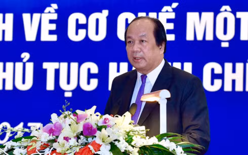 Bộ trưởng, Chủ nhiệm VPCP Mai Tiến Dũng phát biểu tại hội thảo (Ảnh: Nhật Bắc)