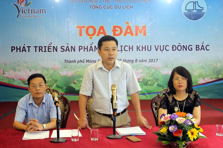 Đại diện Tổng Cục Du lịch phát biểu tại hội thảo.
