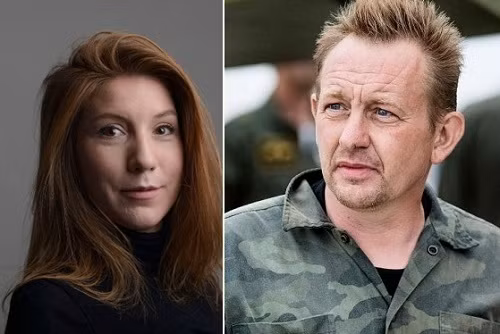 Nữ nhà báo Kim Wall và nhà sáng chế tàu ngầm Peter Madsen. Ảnh: AP.