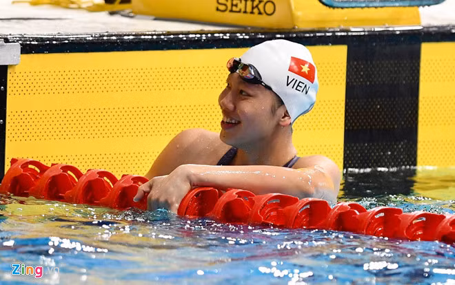 Ánh Viên đang duy trì phong độ ổn định tại SEA GAmes 29. Ảnh: Tiến Tuấn.