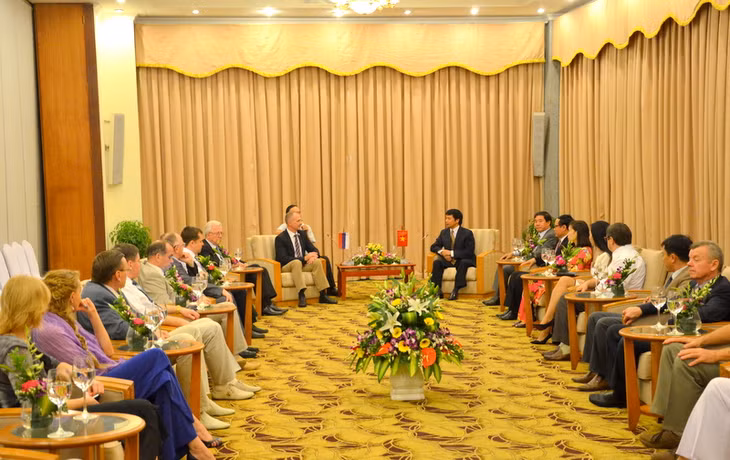 Quang cảnh buổi đón tiếp.