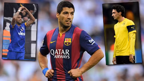 Từ trái sang: Vidal - Suarez - Hummels