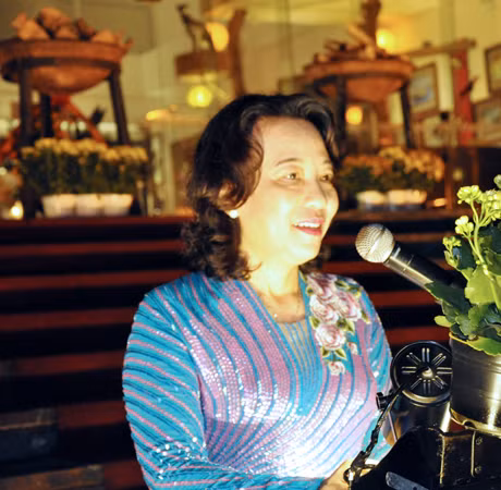 Đồng chí Vũ Thị Thu Thủy phát biểu tại chương trình.