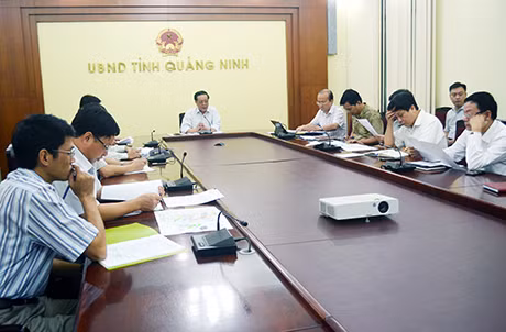 Đồng chí Đỗ Thông, Phó Chủ tịch Thường trực UBND tỉnh kết luận cuộc họp