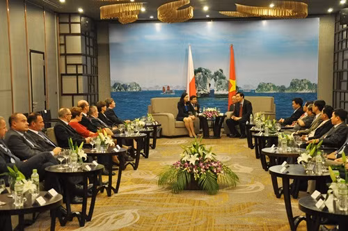 Quang cảnh buổi đón tiếp.