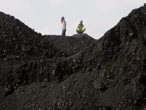 Công nhân đứng ở mỏ PT Bukit Asam của than lộ thiên tại Tanjung Enim, tỉnh Nam Sumatra, Indonesia. (Nguồn: financialpost.com)