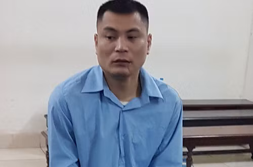 Bị cáo Tiến tại phiên tòa sơ thẩm.