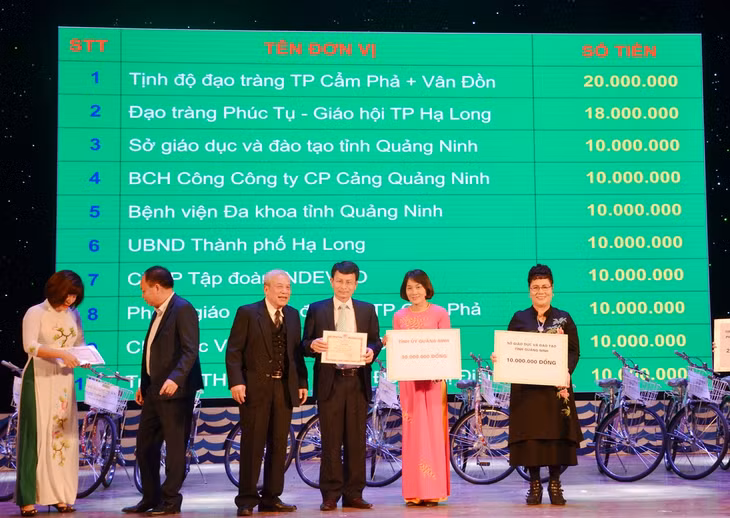Các cơ quan, đơn vị, nhà hảo tâm ủng hộ
