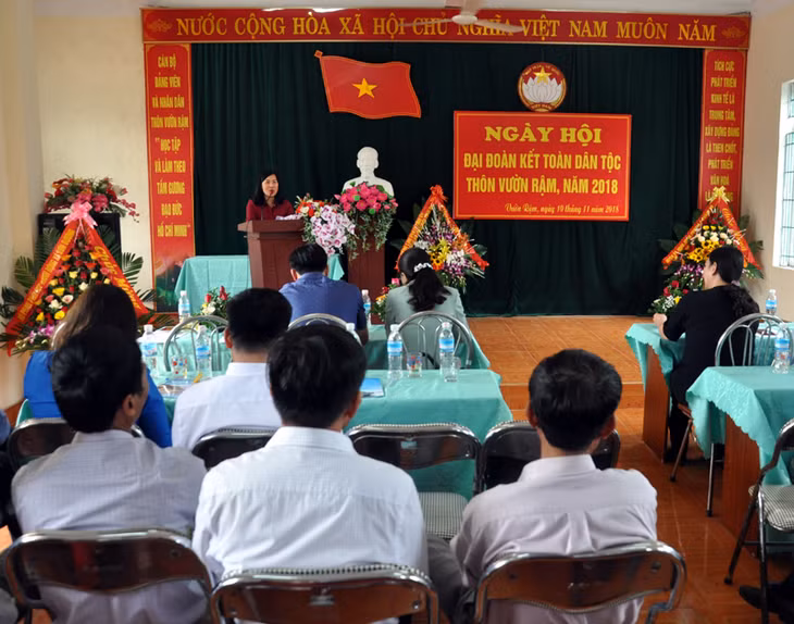  Thôn Vườn Rậm, xã Sơn Dương tổ chức Ngày hội Đại đoàn kết toàn dân tộc năm 2018