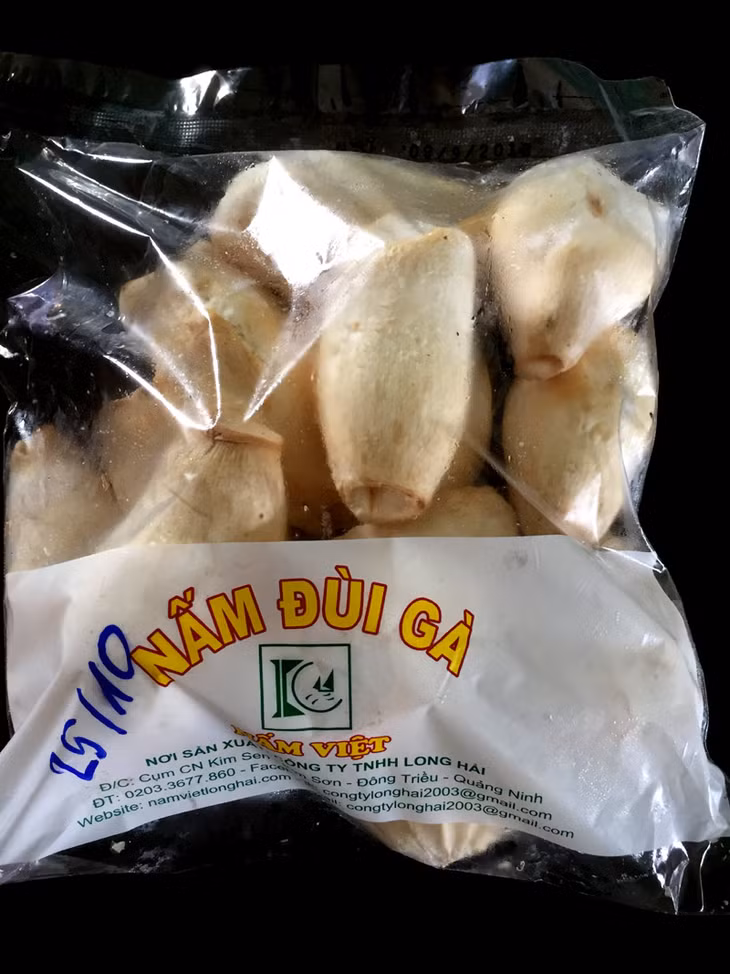 Sản phẩm nấm Hạnh bào đóng gói xuất bán ra thị trường.