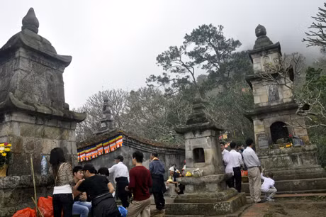 Xây dựng phim trường phải đảm bảo góp phần tôn vinh các giá trị của Yên Tử. Trong ảnh: Vườn tháp Yên Tử.