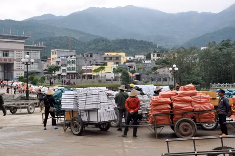 Xuất khẩu hàng hóa tại cửa khẩu Hoành Mô (Bình Liêu).