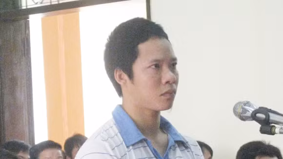 Tạ Huy Trường tại phiên tòa.