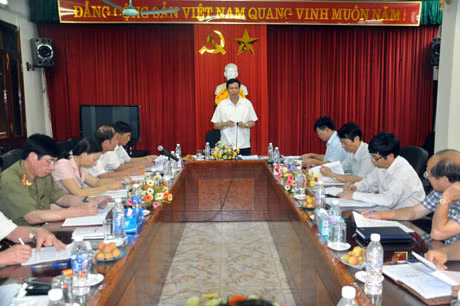 Đồng chí Nguyễn Đức Long, Phó Bí thư Tỉnh ủy, Chủ tịch HĐND tỉnh phát biểu kết luận buổi làm việc với Sở NN&PTNT.