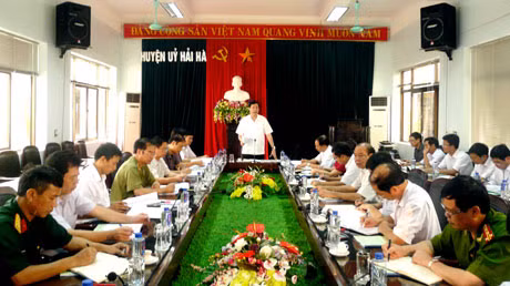 Đồng chí Nguyễn Đức Long, Phó Bí thư Tỉnh ủy, Chủ tịch HĐND tỉnh phát biểu kết luận buổi làm việc. (ảnh 305)