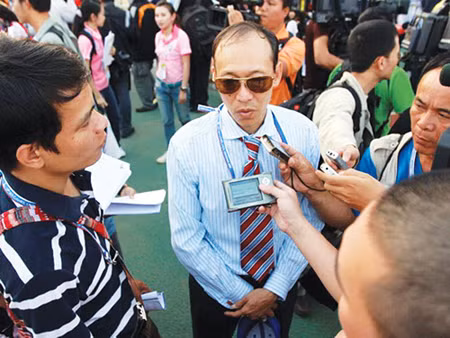 Trưởng bộ môn điền kinh Dương Đức Thủy (giữa) ít hợp tác với Liên đoàn Điền kinh VN - Ảnh: Ngô Nguyễn