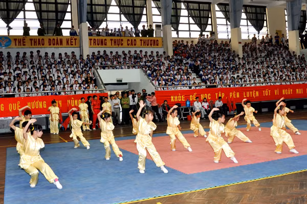 Một số tiết mục biểu diễn chào mừng thành công Hội khỏe.
