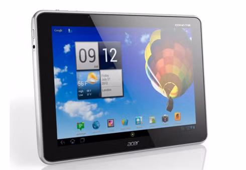 Tablet dùng chip lõi tứ pin siêu lâu của Acer.
