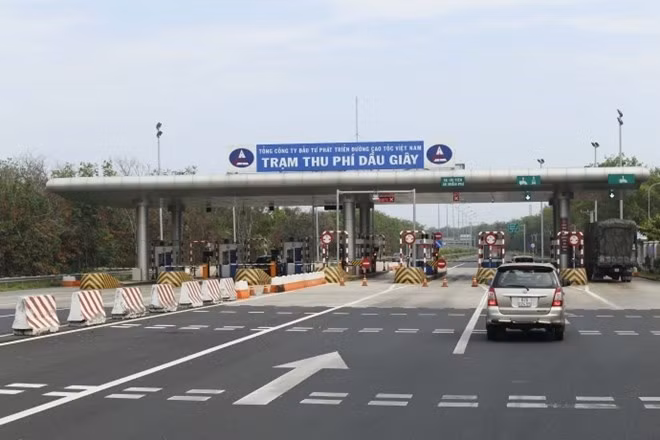 Trạm thu phí dịch vụ sử dụng đường bộ Dầu Giây. (Ảnh: VEC cung cấp)
