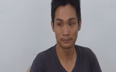 Đối tượng Bùi Văn Hời tại cơ quan điều tra (Ảnh: Công an TP Đà Nẵng)