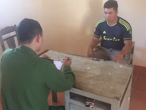 Hà tại cơ quan điều tra. Ảnh: Minh Lộc.