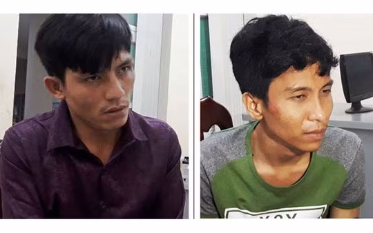 Hai nghi can Trần Tuấn Anh và Nguyễn Vũ Hoàng Nam tại cơ quan điều tra. Ảnh: Người lao động.