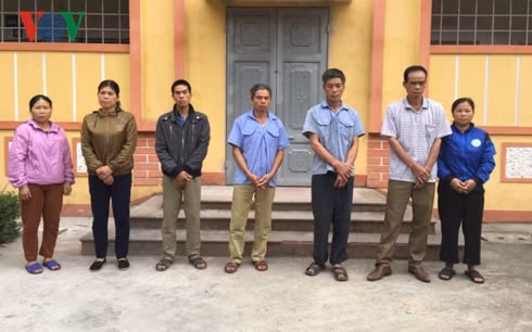 Các đối tượng tại cơ quan điều tra.
