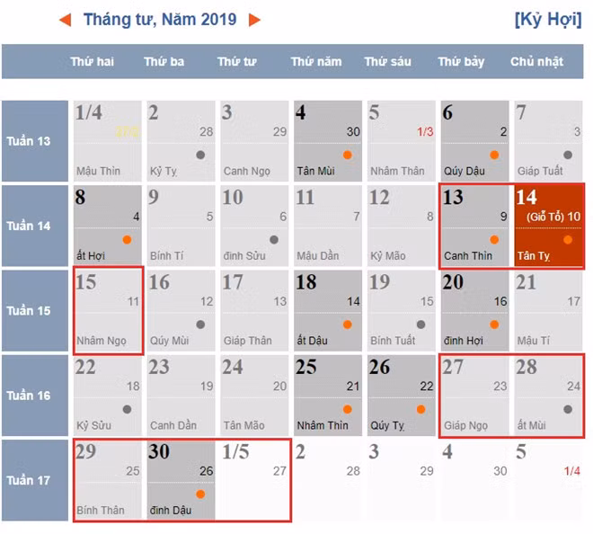 Lịch nghỉ 8 ngày trong dịp tháng 4 và tháng 5 tới của người lao động.