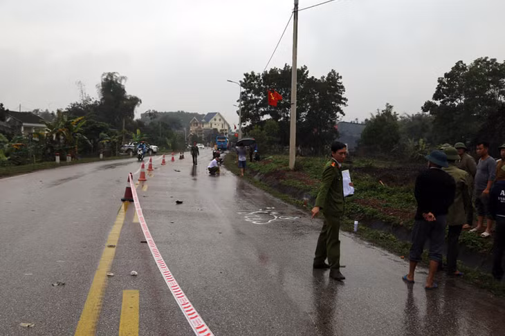 Hiện trường vụ tai nạn.