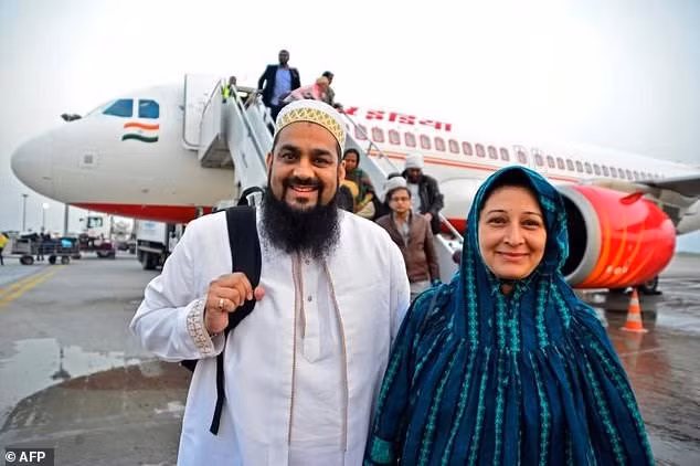 Máy bay của Air India chở hành khách hạ cánh tại Sân bay Quốc tế Najaf, Iraq ngày 14/2/2019. (Nguồn: AFP)