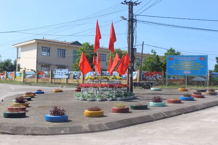 Xã Tân Lập, huyện Đầm Hà vừa được công nhận đạt chuẩn nông thôn mới. Ảnh: Mai Thắm,Trung tâm TT&VH Đầm Hà.