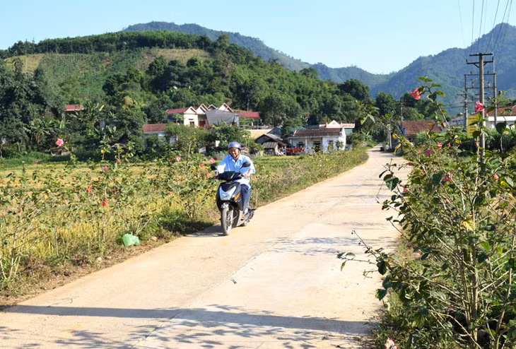 Đường hoa thôn Nà Bắp, xã Đòn Đạc