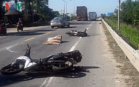 Hiện trường vụ tai nạn.