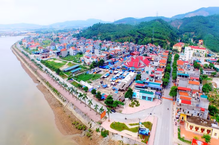Hình ảnh thị trấn Trới hôm nay với một góc nhìn từ trên cao. (Ảnh: Đỗ Phương).