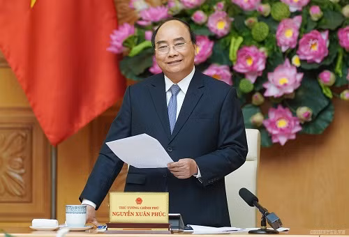 Thủ tướng Nguyễn Xuân Phúc phát biểu tại cuộc gặp mặt - Ảnh: VGP/Quang Hiếu