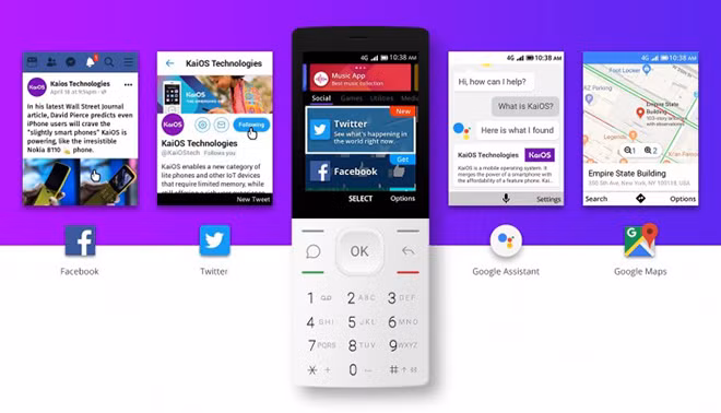 Không chỉ có Google, Facebook và Twitter cũng sẽ hỗ trợ KaiOS.