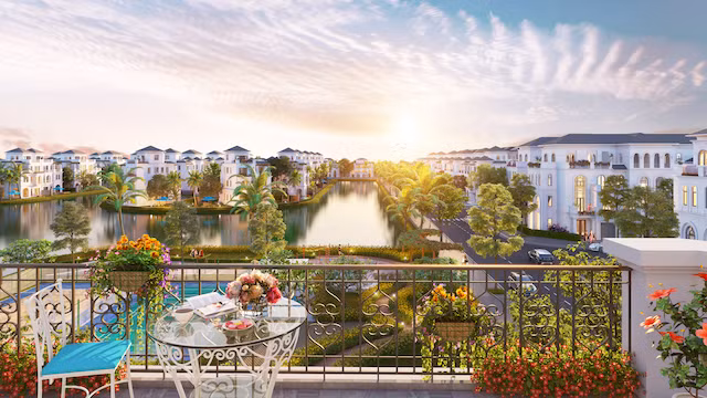 Tầm nhìn đậm chất Địa Trung Hải từ ban công biệt thự Vinhomes Marina (hình ảnh minh họa).