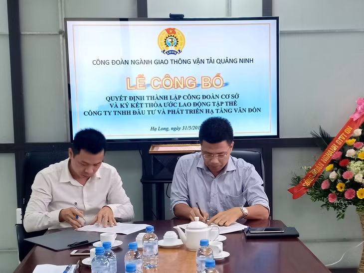 Lễ ký kết TƯLĐTT tại 