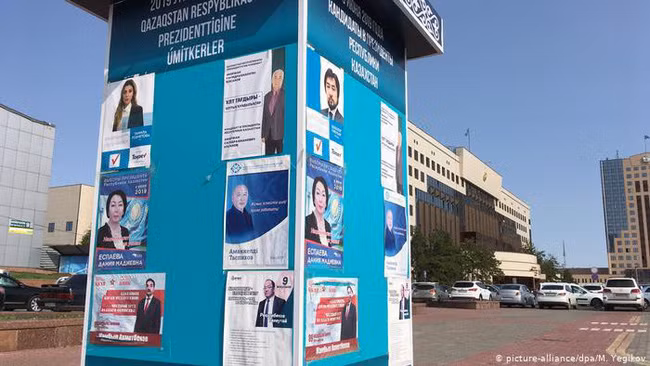 Cuộc chạy đua vào ghế Tổng thống Kazakhstan năm nay có 7 ứng viên tranh cử. Ảnh: DPA