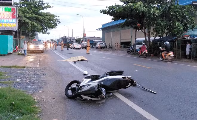 Hiện trường vụ tai nạn.