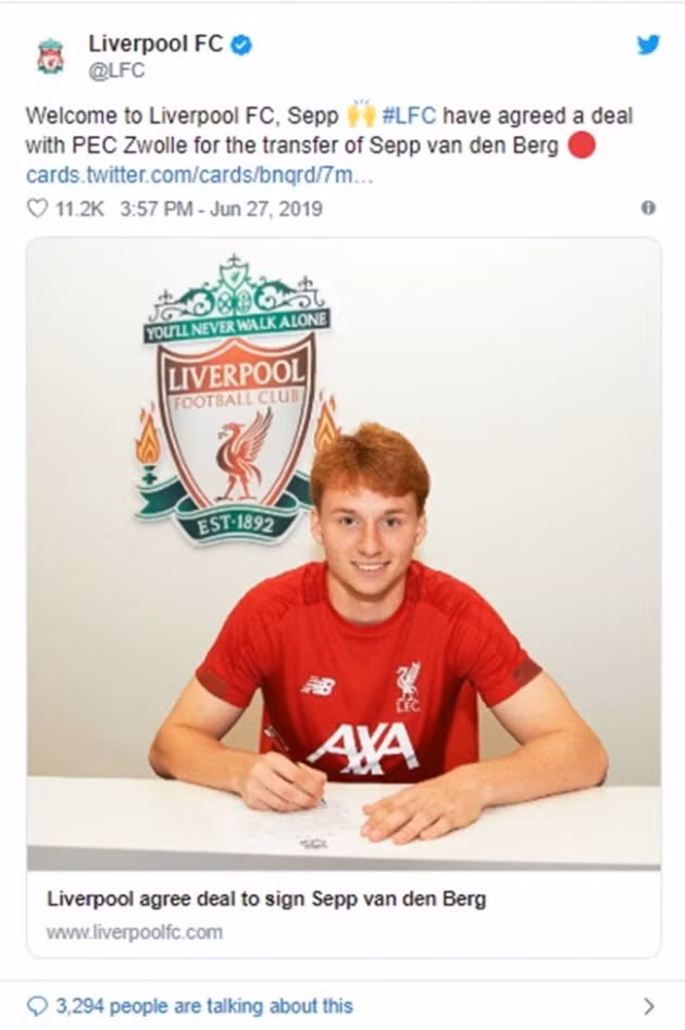 Liverpool chính thức nổ phát súng đầu tiên ở phiên chợ hè.
