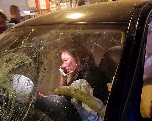 Bà Nga lúc xảy ra tai nạn. Ảnh: CTV.