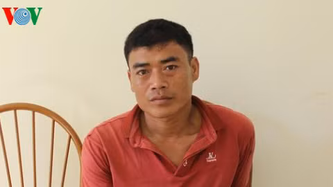  Đối tượng Lý Văn Du tại cơ quan công an.